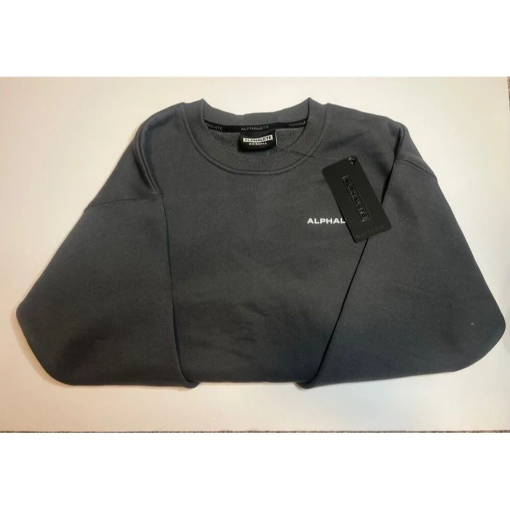NWT Alphalete Classic Crewneck Sweatshirt Dark Gray Women’s XXS